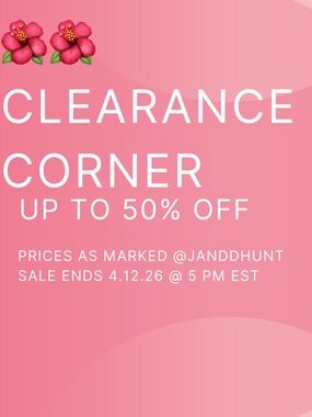 Clearance items  marked with 🌺🌺